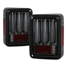 Load image into Gallery viewer, Spyder 07-16 Jeep Wrangler Version 2 Light Bar LED Tail Lights - Smoke (ALT-YD-JWA07V2-LBLED-BSM)