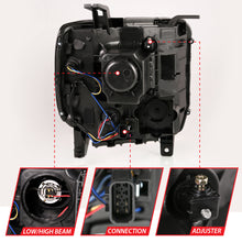 Load image into Gallery viewer, ANZO 2014-2015 GMC Sierra 1500HD Projector Plank Style Headlight Black W/ DRL