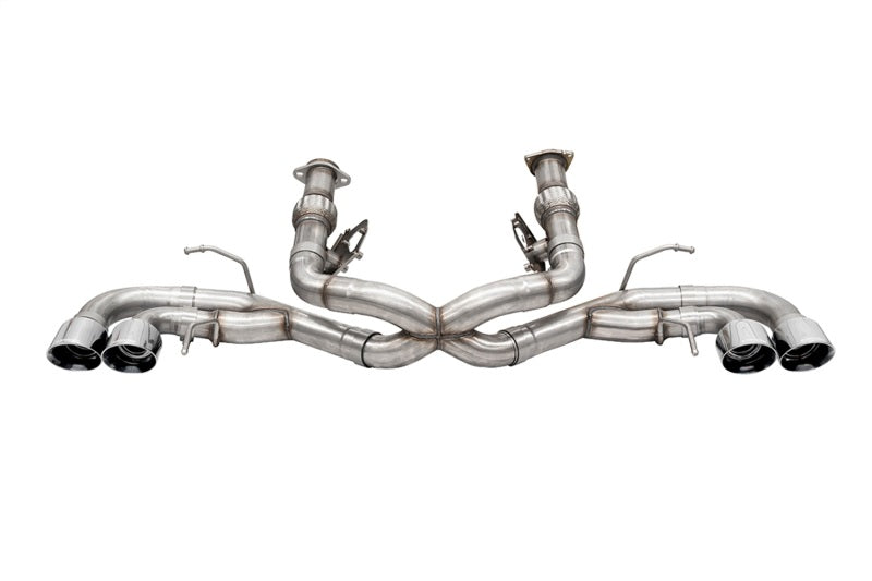 Corsa 2020-25 Corvette C8 3in Xtreme Cat-Back Exhaust 4.5in Pol Quad Tips - Deletes stock AFM Valve
