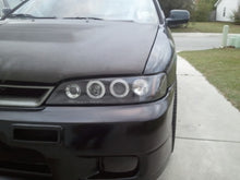 Load image into Gallery viewer, Spyder Honda Accord 98-02 1PC Projector Headlights LED Halo Amber Reflector Blk PRO-YD-HA98-AM-BK