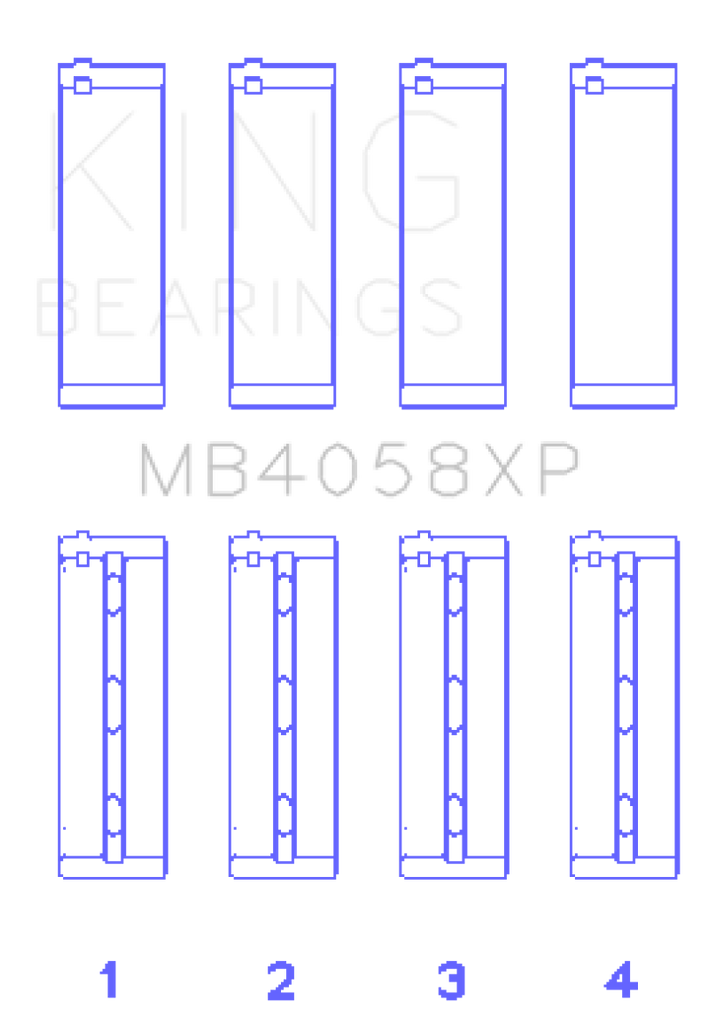 King Engine Bearings Nissan VQ35DE Performance Main Bearing Set - Size STD