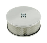 Mr. Gasket Air Cleaner - 6-1/2 Inch Diameter, 2-7/16 Inch Tall - Chrome