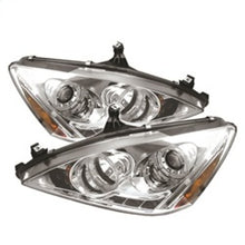 Load image into Gallery viewer, Spyder Honda Accord 03-07 Projector Headlights LED Halo Amber Reflector LED Chrm PRO-YD-HA03-AM-C