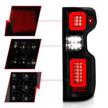 Load image into Gallery viewer, ANZO 19-21 Chevy Silverado Work Truck Full LED Taillights Blk Housing Smoke Lens G2 (w/C light Bars)