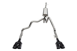 Corsa 19-25 Chevy Silverado 1500 CatBack Dual Rear Exit with Twin 4in Black Powder Ct ProSeries Tips
