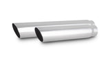 Vibrant 3in Round SS Truck/SUV Exhaust Tip (Single Wall Angle Cut) - 2.5in inlet 18in long