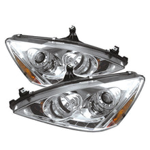 Load image into Gallery viewer, Spyder Honda Accord 03-07 Projector Headlights LED Halo Amber Reflector LED Chrm PRO-YD-HA03-AM-C