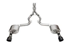 Corsa 24+ Ford Mustang GT Xtreme Cat-Back Ex. Sys. 3.0in Dual Rear Exit w/4.5in Black PVD Pro Tips