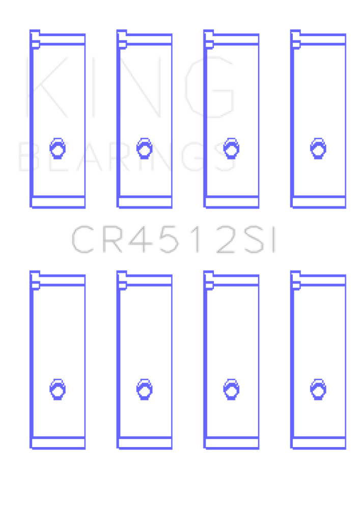 King Engine Bearings Honda D17A1/2 Rod Bearing Set - Size STD