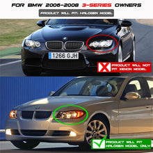 Load image into Gallery viewer, Spyder BMW E90 3-Series 06-08 Projector LED Halo Amber Reflector Rplc Bulb Blk PRO-YD-BMWE9005-AM-BK