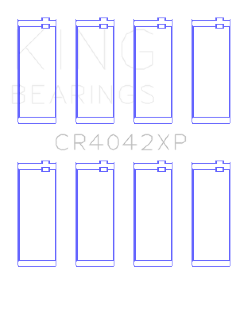 King BMW M40/M42/M43/M44 1.6L/1.8L/1.9L Connecting Rod Bearings (Set of 4) - Size +.026mm