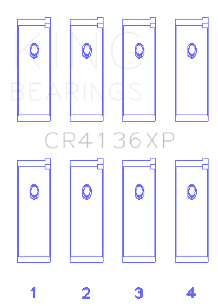 King Engine Bearings Nissan SR20DE/DET RWD (2.0L) Performance Rod Bearing Set - Size STD