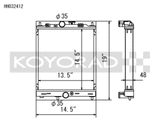 Koyo 03-07 Mitsubishi Evolution 7/8/9 Turbo (MT) Half-Size RACE  Radiator